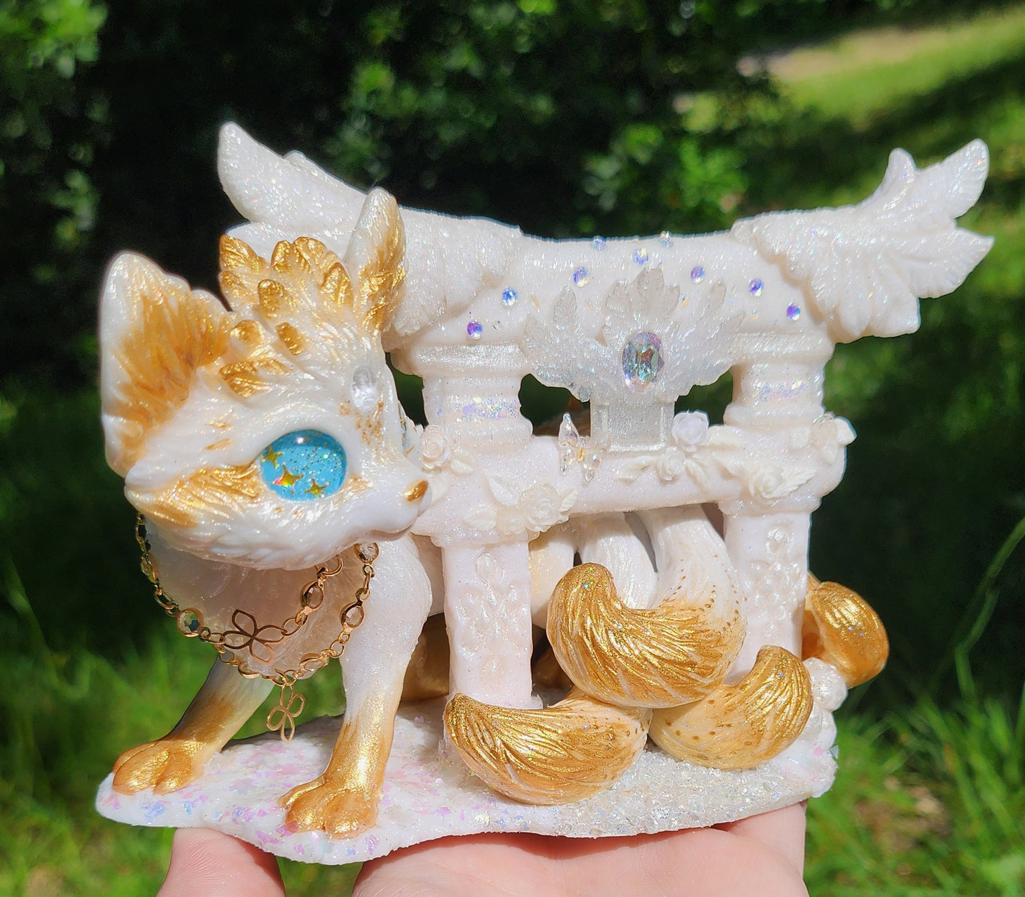 ⭐ RESERVED ⭐🦊🪽 Sacred Kitsune 🪽🦊 and his sacred Torii