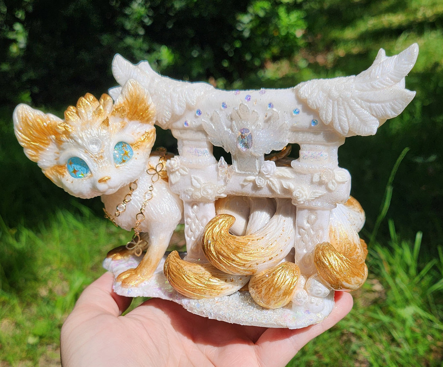 ⭐ RESERVED ⭐🦊🪽 Sacred Kitsune 🪽🦊 and his sacred Torii