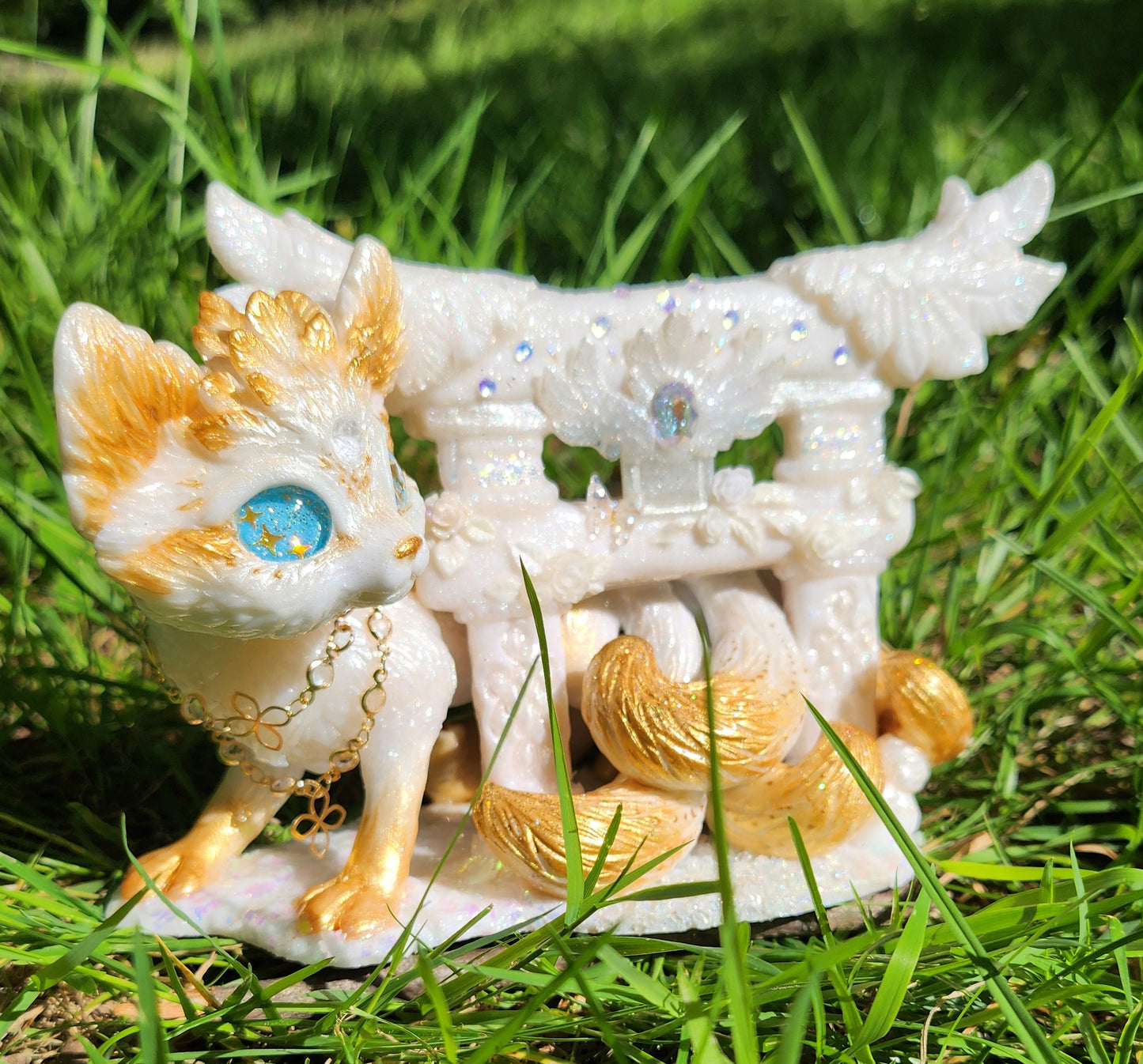 ⭐ RESERVED ⭐🦊🪽 Sacred Kitsune 🪽🦊 and his sacred Torii